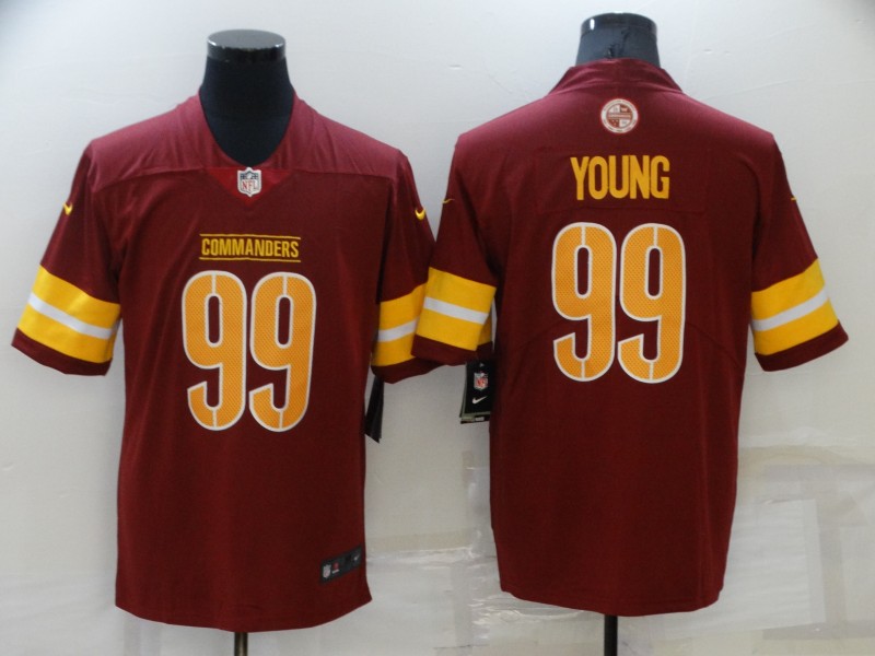 Men & Women & Youth Washington Commanders 99 Chase Young Burgundy Vapor Untouchable Limited Jersey
